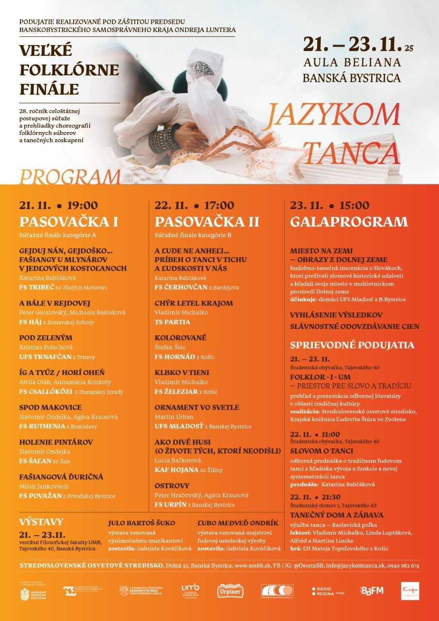 Jazykom tanca 2025 harmonogram